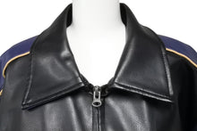 Load image into Gallery viewer, ST.LOUIS RAMS セントルイスラムズ レザージャケット ライダース 58RG0034LA00U053 ネイビー ブラック ベージュ S 美品 中古 51725