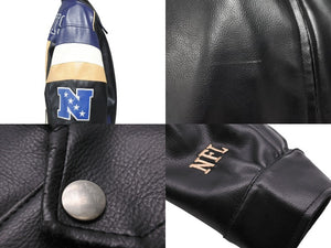 ST.LOUIS RAMS Saint Louis Rams Leather Jacket Rider's Jacket 58RG0034LA00U053 Navy Black Beige Size S Excellent Condition Used 51725