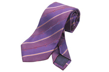 画像をギャラリービューアに読み込む, GUCCI グッチ ネクタイ ストライプ トムブラウン期 GG柄 ロゴ シルク パープル ブルー オレンジ レッド 美品 中古 51802