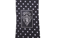画像をギャラリービューアに読み込む, GUCCI グッチ ネクタイ 紳士 ブラック ホワイト シルク 水玉 総柄 服飾小物 トムフォード期 美品 中古 51810