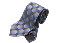 画像をギャラリービューアに読み込む, GUCCI グッチ ネクタイ 水玉 総柄 服飾小物 トムフォード期 シルク ブルー ゴールド ブラック 美品 中古 51814