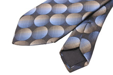 画像をギャラリービューアに読み込む, GUCCI グッチ ネクタイ 水玉 総柄 服飾小物 トムフォード期 シルク ブルー ゴールド ブラック 美品 中古 51814
