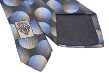 画像をギャラリービューアに読み込む, GUCCI グッチ ネクタイ 水玉 総柄 服飾小物 トムフォード期 シルク ブルー ゴールド ブラック 美品 中古 51814