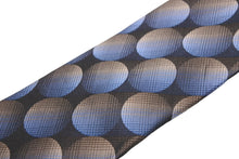 画像をギャラリービューアに読み込む, GUCCI グッチ ネクタイ 水玉 総柄 服飾小物 トムフォード期 シルク ブルー ゴールド ブラック 美品 中古 51814