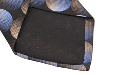 画像をギャラリービューアに読み込む, GUCCI グッチ ネクタイ 水玉 総柄 服飾小物 トムフォード期 シルク ブルー ゴールド ブラック 美品 中古 51814