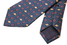 画像をギャラリービューアに読み込む, GUCCI グッチ ミケーレ ネクタイ 極美品 紳士 ネイビー レッド グリーン 148x7cm GGデザイン 中古 51816