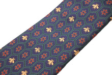 画像をギャラリービューアに読み込む, GUCCI グッチ ミケーレ ネクタイ 極美品 紳士 ネイビー レッド グリーン 148x7cm GGデザイン 中古 51816