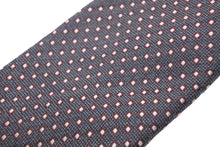 画像をギャラリービューアに読み込む, GUCCI グッチ ネクタイ スーツ 紳士 ドット柄 ロゴ コットン グレー レッド シルバー 美品 中古 51817