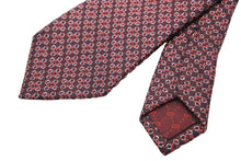 画像をギャラリービューアに読み込む, GUCCI グッチ ネクタイ GG柄 総柄 トムフォード期 シルク レッド ピンク ブラウン シルバー 美品 中古 51823
