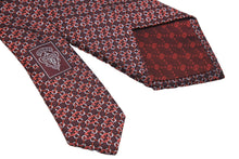 画像をギャラリービューアに読み込む, GUCCI グッチ ネクタイ GG柄 総柄 トムフォード期 シルク レッド ピンク ブラウン シルバー 美品 中古 51823