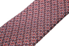 画像をギャラリービューアに読み込む, GUCCI グッチ ネクタイ GG柄 総柄 トムフォード期 シルク レッド ピンク ブラウン シルバー 美品 中古 51823