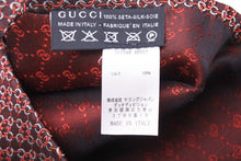 画像をギャラリービューアに読み込む, GUCCI グッチ ネクタイ GG柄 総柄 トムフォード期 シルク レッド ピンク ブラウン シルバー 美品 中古 51823