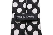 画像をギャラリービューアに読み込む, GIORGIO ARMANI ジョルジオアルマーニー 長さ150cm 大検幅7.5cm 紳士 ネクタイ イタリア産 中古 51826