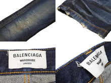 画像をギャラリービューアに読み込む, BALENCIAGA バレンシアガ パンツ デニム CA00985CA63081 コットン ブルー サイズ24 美品 中古 51905