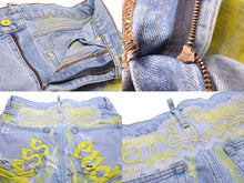 画像をギャラリービューアに読み込む, 新品未使用 Endless Denim エンドレスデニム ASAP Bari デニムパンツ インディゴ イエロー サイズ34 中古 51918