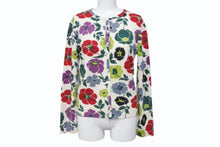 Load image into Gallery viewer, Christian Dior クリスチャンディオール ニットカーディガン 1A13077059 サイズ38 ウール カシミヤ 花柄 総柄 美品 中古 4b005200
