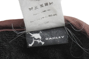 Oakley Sun Visor Logo Plate 35460 Made in China Cotton Beige Brown Silver Hardware Good Used 52022