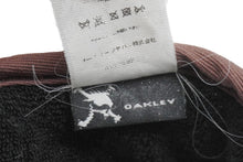 Load image into Gallery viewer, Oakley オークリー サンバイザー ロゴプレート 35460 中国製 コットン ベージュ ブラウン シルバー金具 良品 中古 52022