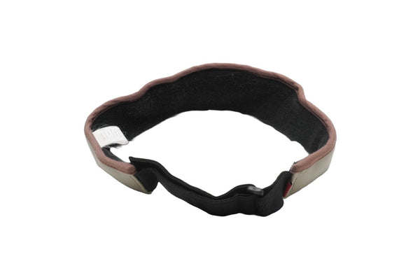 Oakley Sun Visor Logo Plate 35460 Made in China Cotton Beige Brown Silver Hardware Good Used 52022