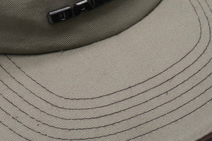Oakley Sun Visor Logo Plate 35460 Made in China Cotton Beige Brown Silver Hardware Good Used 52022