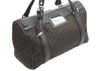 Load image into Gallery viewer, Christian Dior クリスチャンディオール ハンドバッグ 07-BO-0036 コットンキャンバス レザー シルバー金具 美品 中古 52028