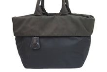 Load image into Gallery viewer, PRADA プラダ トートバッグ ハンドバッグ 三角プレート ブラック カーキ ナイロン リバーシブル シルバー金具 良品 中古 52030
