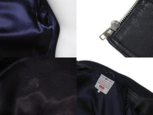 画像をギャラリービューアに読み込む, Supreme x Yankees シュプリームヤンキース ベースボールジャケット RN101837 ラムスキン ポリエステル ネイビー 美品 中古 4b005210