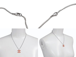 CHANEL シャネル ココマーク ネックレス 重量約5.9g 04刻印 シルバー オレンジ メタル 美品 中古 52113