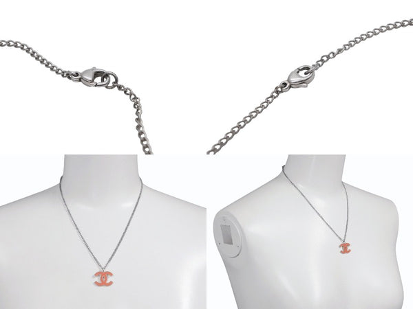 CHANEL シャネル ココマーク ネックレス 重量約5.9g 04刻印 シルバー オレンジ メタル 美品 中古 52113