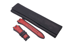 ROGER DUBUIS Watch Strap 27MM EX45S-EX47S/STD Rubber Leather Black Red 37MM Good Condition Used 52130