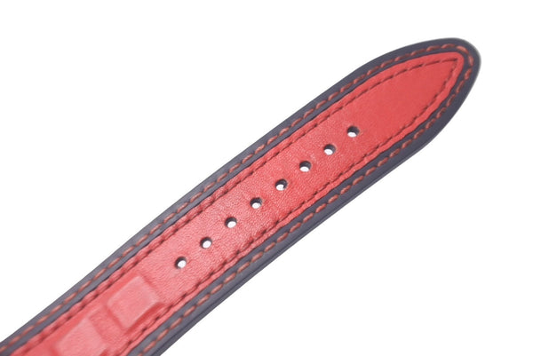 ROGER DUBUIS Watch Strap 27MM EX45S-EX47S/STD Rubber Leather Black Red 37MM Good Condition Used 52130
