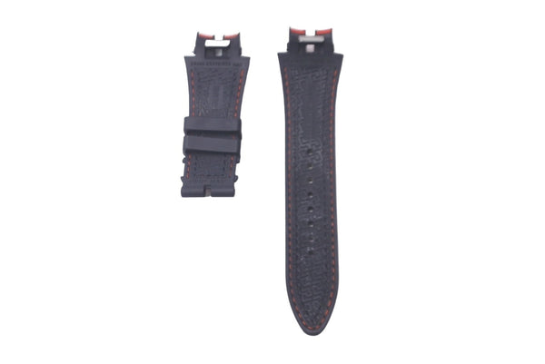 ROGER DUBUIS Watch Strap 27MM EX45S-EX47S/STD Rubber Leather Black Red 37MM Good Condition Used 52130