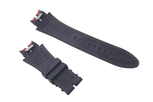 ROGER DUBUIS Watch Strap 27MM EX45S-EX47S/STD Rubber Leather Black Red 37MM Good Condition Used 52130