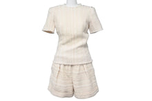 Load image into Gallery viewer, BALMAIN バルマン ツイード セットアップ マルチカラー 半袖 半ズボン シルバー金具 RF00447C152 サイズ34,36 美品 中古 52193