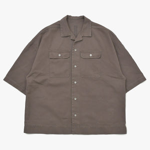 極美品 Rick Owens Drkshdw リックオウエンス ダークシャドウ コットンカジュアルシャツ DU01F4290-CVS サイズS ブラウン 中古 4a005229