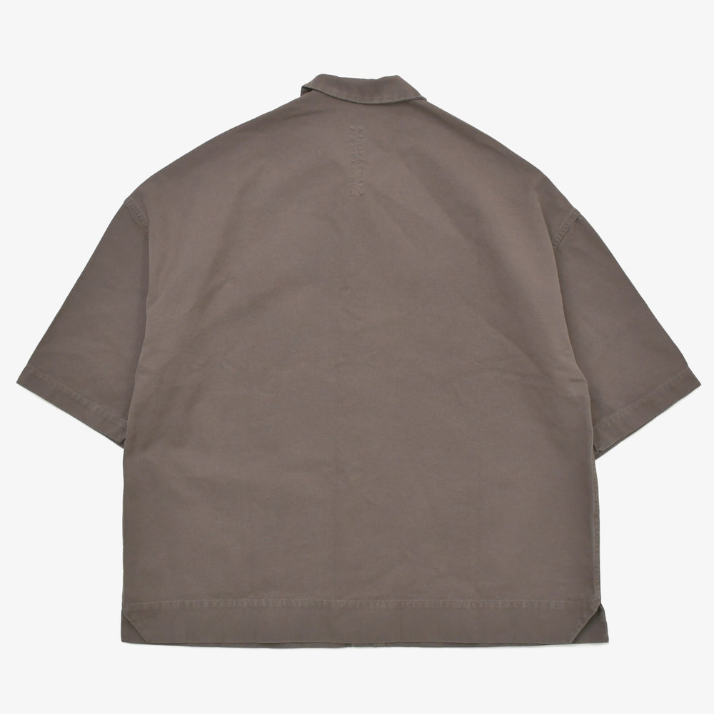 極美品 Rick Owens Drkshdw リックオウエンス ダークシャドウ コットンカジュアルシャツ DU01F4290-CVS サイズS ブラウン 中古 4a005229