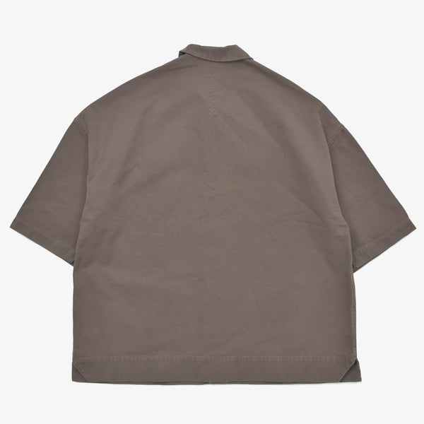 極美品 Rick Owens Drkshdw リックオウエンス ダークシャドウ コットンカジュアルシャツ DU01F4290-CVS サイズS ブラウン 中古 4a005229