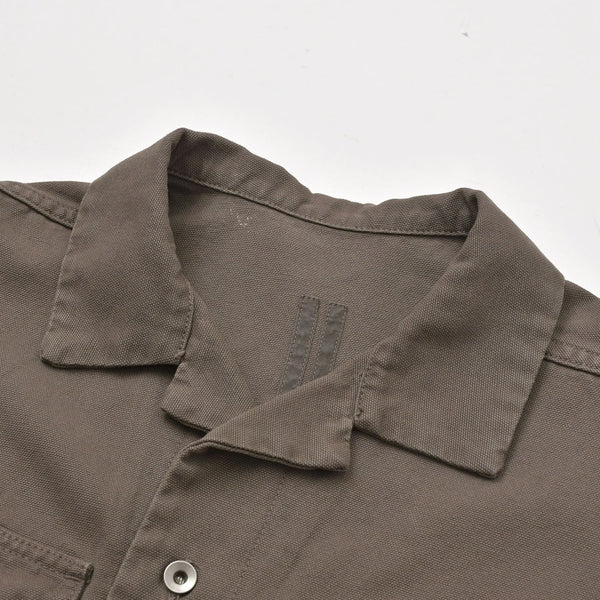 極美品 Rick Owens Drkshdw リックオウエンス ダークシャドウ コットンカジュアルシャツ DU01F4290-CVS サイズS ブラウン 中古 4a005229