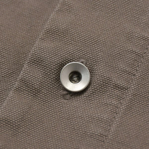 極美品 Rick Owens Drkshdw リックオウエンス ダークシャドウ コットンカジュアルシャツ DU01F4290-CVS サイズS ブラウン 中古 4a005229