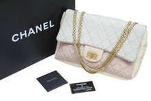 画像をギャラリービューアに読み込む, CHANEL シャネル 2.55 ナイロン デカ マトラッセ トリコロール チェーン ショルダーバッグ マルチカラー 12番台 GP 良品 中古 52317
