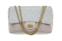 画像をギャラリービューアに読み込む, CHANEL シャネル 2.55 ナイロン デカ マトラッセ トリコロール チェーン ショルダーバッグ マルチカラー 12番台 GP 良品 中古 52317