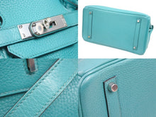 Load image into Gallery viewer, 極美品 HERMES エルメス BIRKIN バーキン35 ブルーパオン シルバー金具 トリヨン ハンドバッグ X刻印 中古 52352