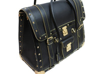 画像をギャラリービューアに読み込む, 極美品 LouisVuitton ルイヴィトン エクストラヴァガン スハリ ハンドバッグ レザー ブラック ゴールド 中古 53298
