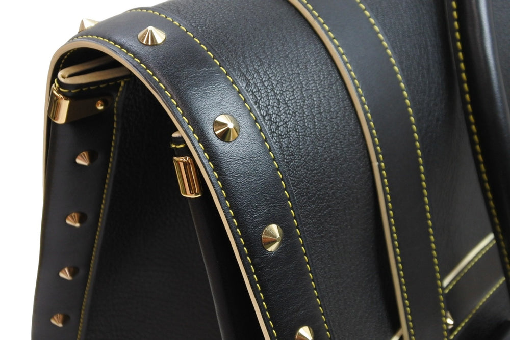 極美品 LouisVuitton ルイヴィトン エクストラヴァガン スハリ ハンドバッグ レザー ブラック ゴールド 中古 53298