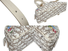 Load image into Gallery viewer, Christian Dior クリスチャンディオール フラワー刺繍 トロッター ハンドバッグ キャンバス レザー ベージュ 美品 中古 4b005246
