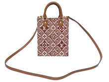 Load image into Gallery viewer, 極美品 LOUIS VUITTON ルイヴィトン プティット サックプラ ハンドバッグ M69846 レザー モノグラムジャガードキャンバス ボルドー 中古 4b005248