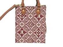 Load image into Gallery viewer, 極美品 LOUIS VUITTON ルイヴィトン プティット サックプラ ハンドバッグ M69846 レザー モノグラムジャガードキャンバス ボルドー 中古 4b005248