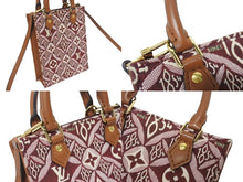 Load image into Gallery viewer, 極美品 LOUIS VUITTON ルイヴィトン プティット サックプラ ハンドバッグ M69846 レザー モノグラムジャガードキャンバス ボルドー 中古 4b005248