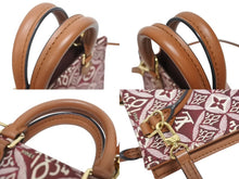 Load image into Gallery viewer, 極美品 LOUIS VUITTON ルイヴィトン プティット サックプラ ハンドバッグ M69846 レザー モノグラムジャガードキャンバス ボルドー 中古 4b005248
