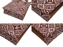 Load image into Gallery viewer, 極美品 LOUIS VUITTON ルイヴィトン プティット サックプラ ハンドバッグ M69846 レザー モノグラムジャガードキャンバス ボルドー 中古 4b005248